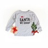 The Juniper Shop Santa We Good Glitter Toddler Long Sleeve Tee - 2 of 3