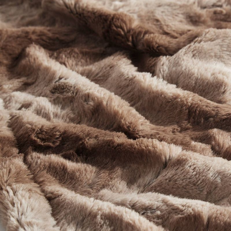 50"x64" Marselle Faux Fur Electric Heated Wrap with Built In Controller, 3 of 13