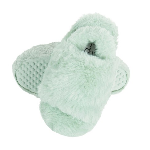 Fluffy back strap discount slippers