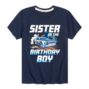 Boys' - Hot Wheels - Sister Of Birthday Boy Short Sleeve Graphic T-Shirt - 1 of 3