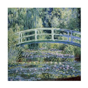 Canvas Wall Art - Claude O Monet  'Monet Japanese Bridge II' Wall Art for Living Room, Bedroom, or Office Décor by Trademark Fine Art - 1 of 4