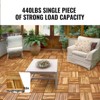 VEVOR Interlocking Deck Tiles Solid Wood, 10 Pack,12"x12" Waterproof Camphor Pine Wood Flooring All Weather Use, Patio Floor Decking Covering Tiles - 4 of 4