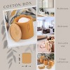 Evideco French Home Goods Sleek Cotton Pad Holder - Polyresin Bathroom Storage Container with Bamboo Lid - 3 of 4