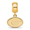 Black Bow Jewelry 14k Yellow Gold Plated Sterling Silver Georgia Bulldogs NCAA Bead Charm - 3 of 4