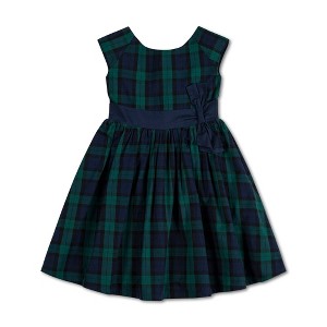 Hope & Henry Girls' Cap Sleeve Party Dress with Bow Sash, Kids - 1 of 4