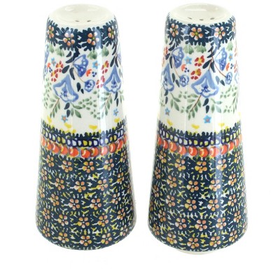 Blue Rose Polish Pottery Periwinkle Salt & Pepper Shakers