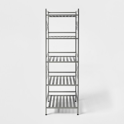 square metal shelving units