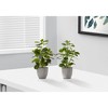 NicBex Artificial Plant Set Of 2, Fake Plants in White Pots, Tabletop Faux Plants Indoor for Living Room/Office/Windowsill Decor - 2 of 4