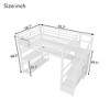 TUYOHW Full Size Loft Bed with Storage Staircase & Wardrobe,Metal Loft Bed with Desk,Storage Shelves,Charge Station,LED Lights for Teens & Adults - 2 of 4