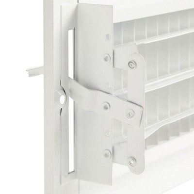 White Metal 4x12 Air Vent Register with Damper