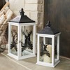 Wood Merry Christmas Lanterns with Deer Design (Set of 2) by Melrose - 2 of 3