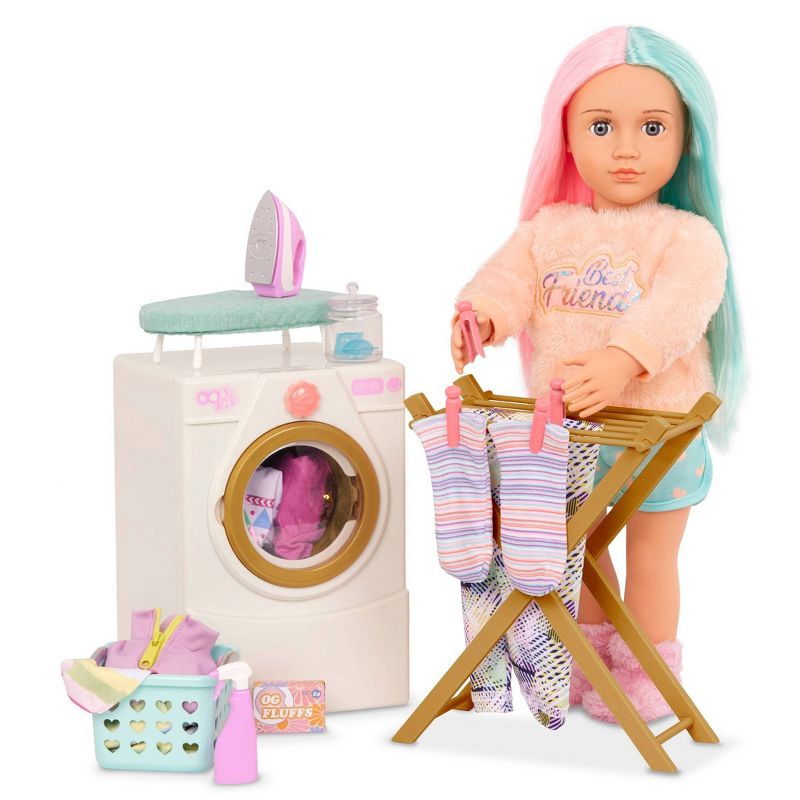 Our Generation Laundry Day Washing Machine Dollhouse Accessory Set for 18&#39;&#39; Dolls, 3 of 9
