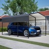 10x15 FT Metal Roof Carport with Waterproof Cloth,Freestanding Heavy Duty Galvanized Steel Carport,Outdoor Car Shelter for Car,Truck-Coolbibila - 3 of 4