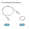 Unique Bargains Stainless Steel Retractable Thin Lanyard Cables with Key Rings 10 Pcs - 3 of 4