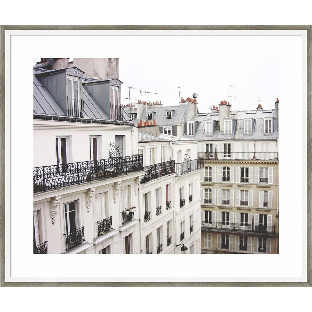 Photos - Other Decoration Amanti Art 25"x21" Montmartre by Lupen Grainne Wood Framed Wall Art Print: Modern Decor, Hardwood Frame, Wire Mount