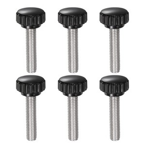 Unique Bargains Plastic Threaded Bolt Knurled Clamping Knob Thumb Screws 6 Pcs - 1 of 4