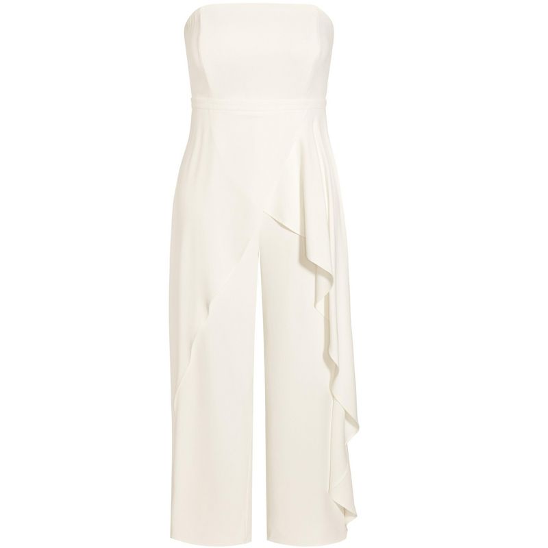 Women's Plus Size Attract Jumpsuit  - Ivory | CITY CHIC, 3 of 4
