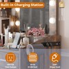Makeup Vanity with Lights, Vanity Desk with Mirror and Lights Set, Large Drawer and Two-Tier Lots Storage Cabinet, 3 Lighting Modes - 4 of 4
