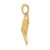 Black Bow Jewelry 14k Yellow Gold 3D Shark Tooth Pendant - 2 of 4