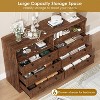 Dresser for Bedroom with Power Outlet, Modern 6 Drawer Dresser Wooden with LED Light, Large Capacity Storage Dressers Bedroom - 3 of 4