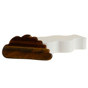 Black and Jane Natural Ethically Sourced Brazilian Gemstone Gua Sha- Tiger Eye - 1 of 2