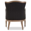 Charlemagne Traditional French Blue Stripe Accent Chair -Baxton Studio: Cotton Upholstery, Cedar Wood Frame, No Assembly Required - 4 of 4