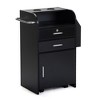 DOMETOUR Movable Beauty Salon Drawer Cabinet with Magazine Frame Black - 2 of 4