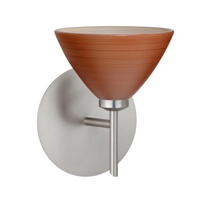 Besa Lighting Domi 1 - Light Wall Light in  Satin Nickel
