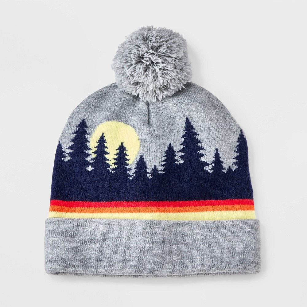 Boys' Wildlife Scenic Beanie Hat - Cat & Jack™ Gray