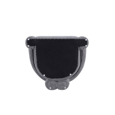 Gray Boucle Barrel Accent Chair with Pine Wood Frame