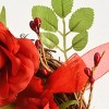 16" Rose Valentine Heart Wreath - National Tree Company - 4 of 4