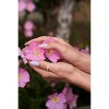 Slickblue Gold Band Ring with Simulated Pearl Center and Rhinestone Trim, Stretch Fit, Statement Style - 3 of 4