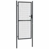 vidaXL Mesh Garden Gate Galvanized Steel 39.4"x78.7" Gray - 2 of 4