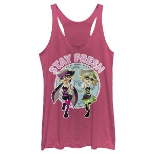 Women's Nintendo Splatoon Inklings Stay Fresh Racerback Tank Top - 1 of 3