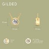 GILDED 1 CTTW Lab-Grown Diamond Bezel Solitaire Pendant in 2.5 Micron Gold Vermeil 14KT Gold-Plated Sterling Silver, 18" Chain - 4 of 4