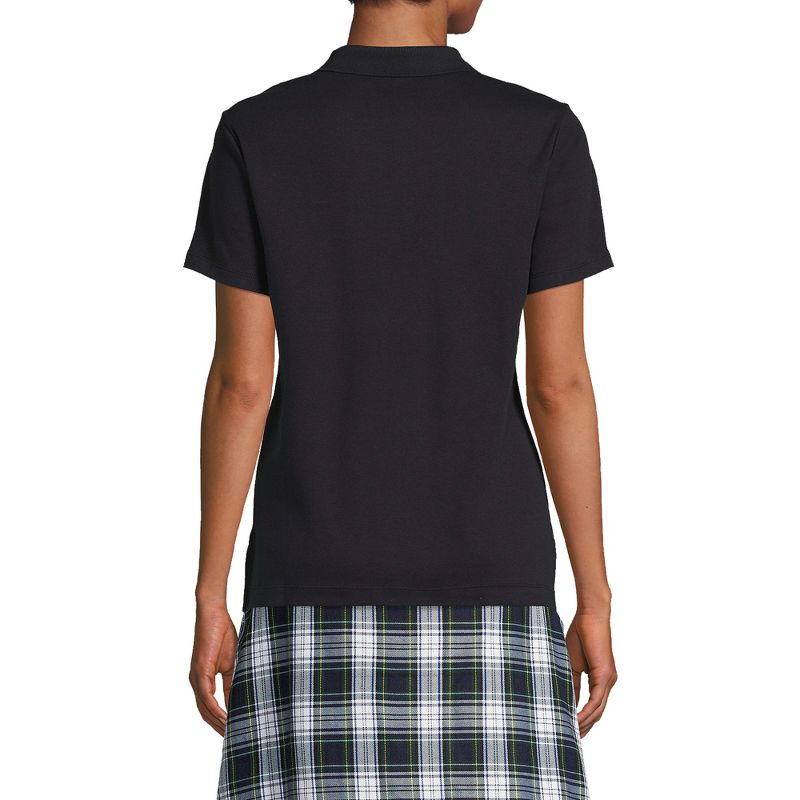 Lands' End School Uniform Women's Short Sleeve Feminine Fit Interlock Polo Shirt, 2 of 5