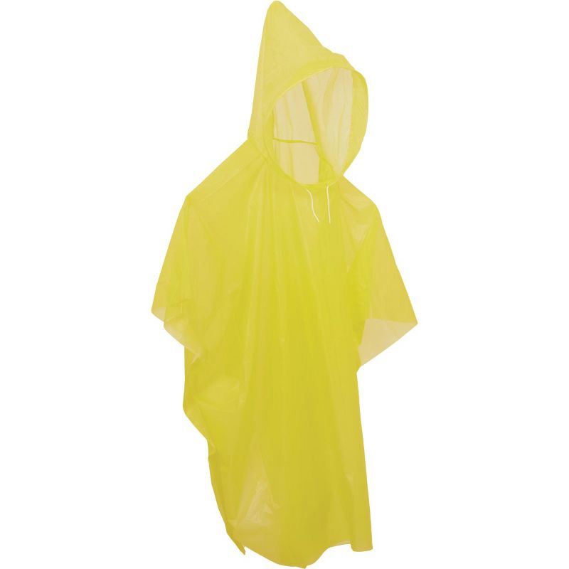 Smart Savers  52 In. x 40 In. Yellow Lightweight Rain Poncho HJ055 Pack of 12, 2 of 3