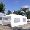 10×30 FT Outdoor Garden Gazebo, Gazebo with Iron Tube and PE Canopy, Wedding Party Tent Marquee with 5 Removable Sidewalls-Coolbibila - 3 of 4