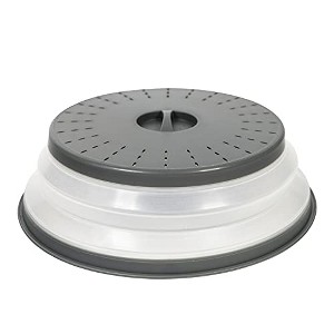 Tovolo 47005-200 Large Collapsible Microwave Lid for Reheating Food Cover Kitchen Tool, Charcoal - 1 of 4