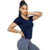 Clearlove Women Workout Shirts  Athletic Tee Fit Yoga Gym Basic Tops - 3 of 4