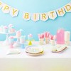 Blue Panda 147-Piece Pastel Tie Dye Party Supplies with Happy Birthday Plates, Napkins, Cups, Tablecloth, Banner, and Cutlery (Serves 24) - image 2 of 4