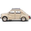 1956 Renault 4CV Beige Tourterelle with Roof Rack 1/18 Diecast Model Car by Solido - 3 of 4