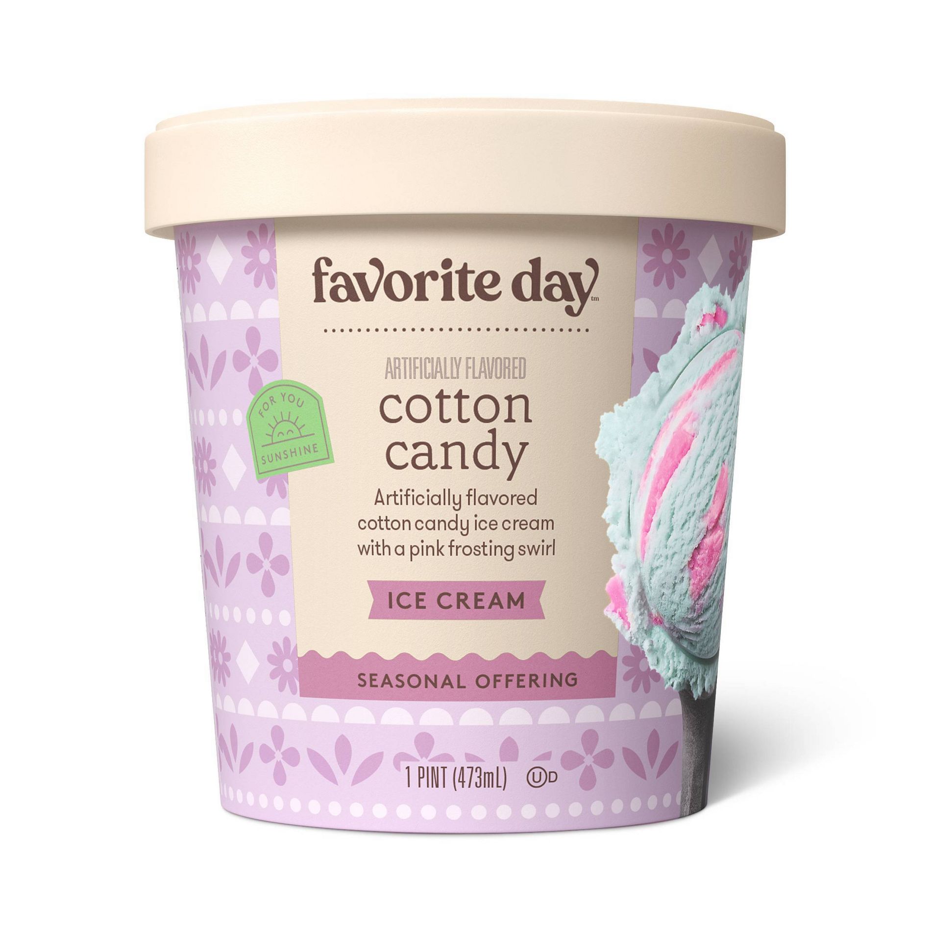 Cotton Candy Ice Cream - 16oz - Favorite Day™