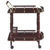 KTMBDW Bar Cart, Home Bar Serving Cart, Small Wine Cart with 2-Tier Shelf, Drink Cart with Wine Rack, Rolling bar carts for Home, Living Room, Brown - 3 of 4