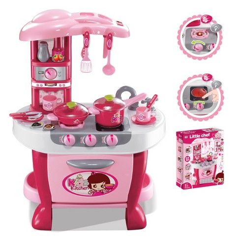 Kids Air Fryer Set Color Changing Little Chef Pretend Play Grill