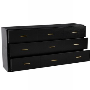 Okak Modern 8/9-Drawer Dresser with Gold Handles, Wide Bedroom Storage Chest for Living Room - 1 of 4