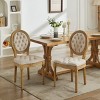 Set of 2 Velvet Upholstered Dining Chairs with Solid Wood Frame French Style Round Back Nailhead Trim for Dining Room or Kitchen–Maison Boucle - 3 of 4