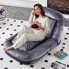 Folding Sofa Chair with 5 Adjustable Positions,Flannelette Floor Lounge Chair for Gaming and Meditation-Cuddlewood - 3 of 4