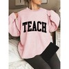 Plus Size Sweatshirts Tops with Crew Neck Long Sleeve Words Graphic Pullover Sweat Shirts Slogan Plus Size Sweatshirts - 2 of 4