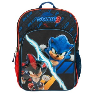 Sonic The Hedgehog 3 Movie Backpack for Boys & Girls, Bookbag featuring Sonic & Shadow, 16 Inch - 1 of 4